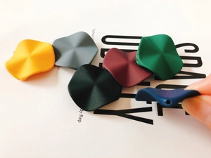 DIY colorful irregular matte resin earring pendants for jewelry making with small holes