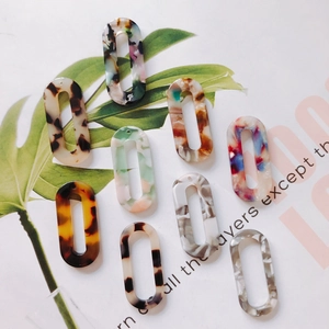 DIY Jewelry Accessories Hollow Oval Acrylic Acetate Pendants Tortoiseshell Marble Pattern For Earrings Jewelry Making Components