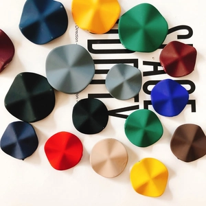 Colorful resin wave beads for DIY earrings jewelry making with matte frosted finish
