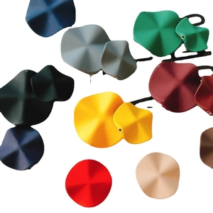Colorful wavy irregular resin discs for DIY earrings and jewelry making components
