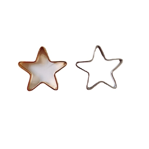 Ciondoli gioielli fai-da-te a forma di stella oro e argento con madreperla e design cavo