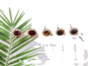 Kit pendentif DIY motif léopard en peluche avec bordure perles pour bijoux