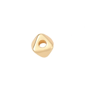 Perles d'espacement triangulaires en métal doré clair pour création de bijoux DIY à la main