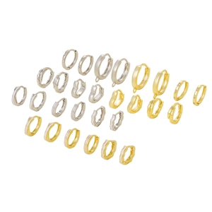 Minimalistische geometrische metalen oorbellen in goud en zilver, DIY-sieraden maken