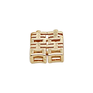 Gouden Chinese Dubbel Geluk holle hanger kraal voor traditionele DIY sieraden maken