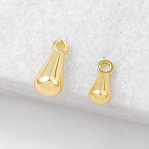 Gepolijste gouden waterdruppel hanger set in twee maten voor DIY sieraden maken