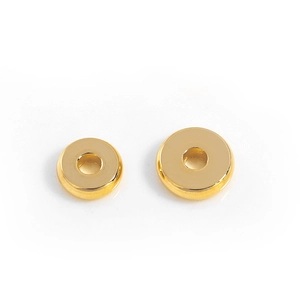 Separadores planos de latón chapado en oro para la creación de joyas DIY y pulseras