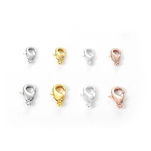 Golden and silver lobster clasps assortment for DIY jewelry necklace and bracelet making