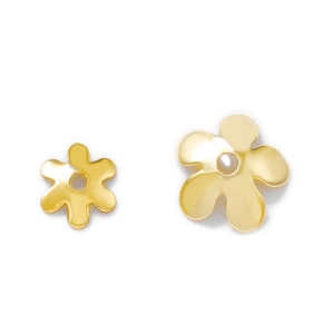 Polierte goldene Metallblumen-Abstandshalter in zwei Designs für DIY-Schmuck