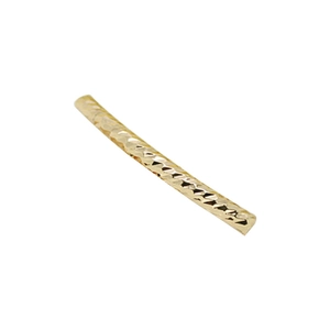 Tubo curvo in rame placcato oro con texture diamantata per creazione di gioielli fai-da-te