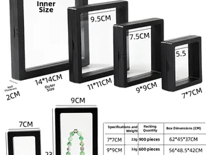 Cornici per gioielli in pellicola PE nera di varie dimensioni per display sospesi