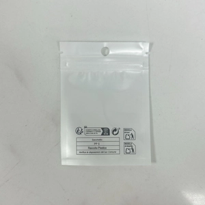 Matte, umweltfreundliche PP 5 Kunststoff-Ziplock-Tasche mit Aufhängeloch und Recycling-Logo