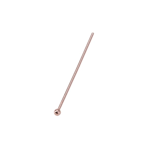 Spilli a testa tonda in oro rosa lucido per la creazione di gioielli fai da te e perline