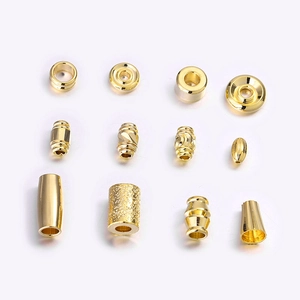 Assortimento di perline distanziatrici in metallo dorato per gioielli e braccialetti DIY