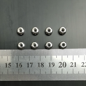 Polished stainless steel round beads with hole for DIY jewelry making 4-5mm size