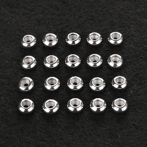 Stainless Steel Spacer Beads Large Hole Stopper Beads With Rubber Inner DIY Jewelry Making Round Positioning Beads Findings Accessory