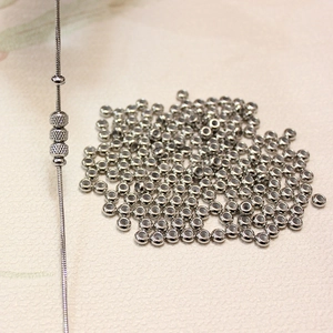 DIY stainless steel spacer beads set with silver snake chain for jewelry making
