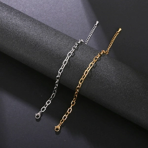 Waterdichte goud- en zilverkleurige roestvrijstalen paperclip armbanden voor dames