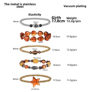 Tabella taglie con dimensioni e peso di vari braccialetti elastici in acciaio inox