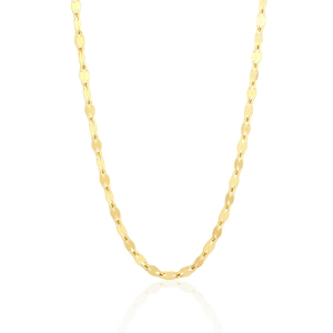 Collier minimaliste en acier titane plaqué or 18K avec finition brillante polie