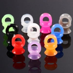 Zachte Siliconen Ear Gauges Plugs Double Flare Flexibele Oortunnels Lichaamspiercing Sieraden Voor Heren Dames Dagelijks