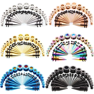 Piercing in Acciaio Inossidabile 316 per Allargamento Orecchie Taper e Tunnel per Uomo Donna Vari Colori Strumenti Punk