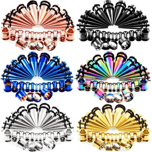 Edelstahl Ohr-Taper Und Tunnel Internes Gewinde Ohr-Stretching Body Piercing Schmuck Für Herren Damen Einfacher Stil