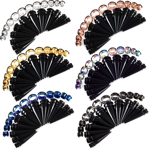 Stainless Steel Acrylic Ear Stretching Kit Tapers Tunnels Plugs Piercing Jewelry Set For Men Women Fashion Expanders