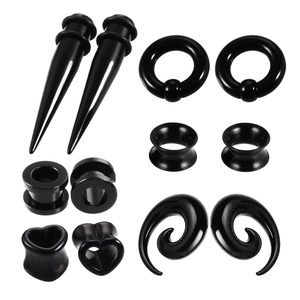Acryl Siliconen Oor Piercing Expanders Taper Tunnel Hart Plug Spiraal Oorknopjes Lichaamssieraden Voor Mannen Vrouwen Punk
