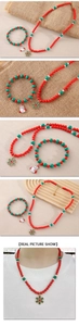 Details von Weihnachts-Schmuckset mit Schneemann-Anhänger und Schneeflocken-Anhänger