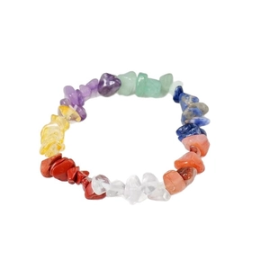Bracelet de perles en pierres de cristal naturelles irrégulières avec diverses gemmes