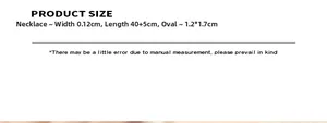 Size chart showing 40+5cm length and 0.12cm width for the red acrylic pendant necklace
