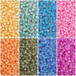 Perline di Vetro Sfaccettate per Creazione Gioielli DIY Bracciale Collana Perline Distanziatrici Sciolte Multicolore