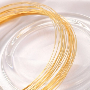 18K Gold Plated Copper Wire For DIY Jewelry Making Half Hard Metallic Beading Wire Handcraft Accessories Jewelry Material