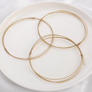 18K vergoldeter Perlen-Kupferdraht für DIY-Schmuck mit handgewebten Spiraldetails