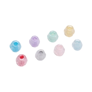 Faceted candy-colored DIY craft beads in pastel shades for handmade jewelry and bracelets