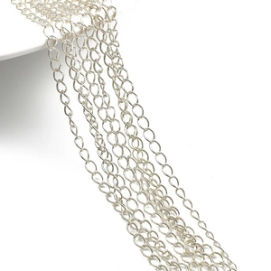 Detailansicht der polierten 925er Silbergliederkette für DIY-Schmuck und Halsketten