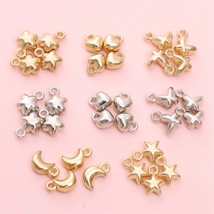 CCB Plastic Hart Ster Vlinder Maan Bloem Vorm Bedeltjes Voor DIY Ketting Armband Sieraden Maken Goud Zilver