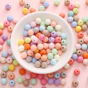 Frosted Acrylic Round Beads For DIY Jewelry Making Macaron Solid Color Matte Spacer Beads For Bracelet Necklace Handcraft Materials