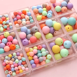 Cuentas redondas de acrílico mate macaron en varios tamaños para joyería y pulseras