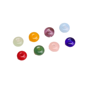 Multi-colored 6x3mm glass rondelle spacer beads for DIY jewelry making and handicraft
