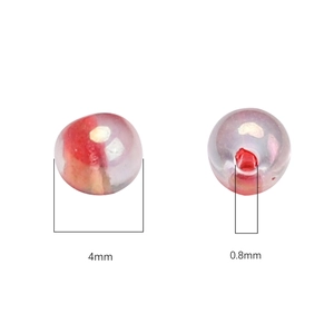 Hochwertige 4mm Regenbogen Glastropfenperlen für DIY-Schmuck und Armbandherstellung