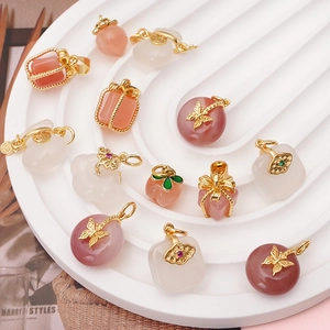 14K gold plated lucky bag and butterfly pendants for DIY jewelry making and crafts