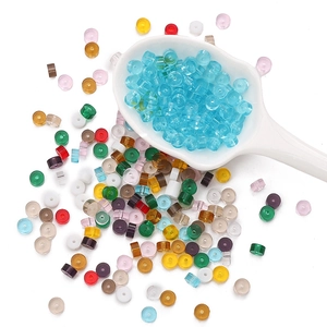 Colorful 2x4mm flat round glass beads for DIY jewelry making and handmade bracelets