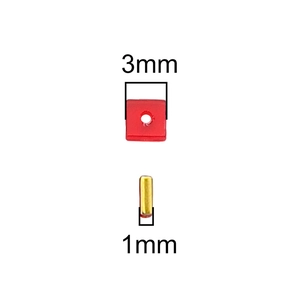 DIY 3mm red glass cube beads with 1mm gold metal spacer beads for jewelry making