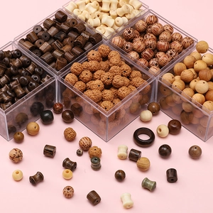Vintage Natural Wood Beads Plant Seeds For DIY Jewelry Making Handmade Bracelet Necklace Accessory Natural Grain Polished Finish