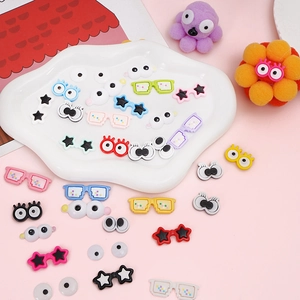 Yeux en acrylique colorés et lunettes pixel pour peluches et accessoires DIY créatifs