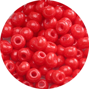 Vibrant red glass seed beads for DIY jewelry making with high gloss finish