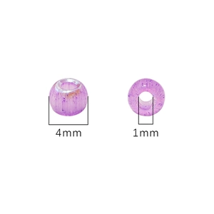 Translucent purple 4mm aurora cat-eye beads with 1mm hole for DIY jewelry making