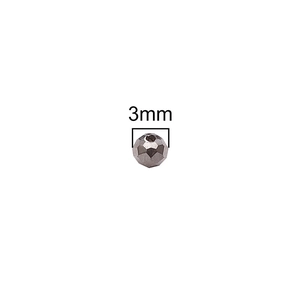 Perles métalliques facettées de 3mm gris anthracite pour la création de bijoux DIY
